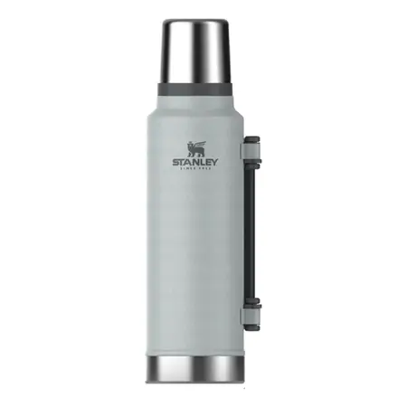 Termo Stanley Clásico Original 1.4ml C/ Tapón Cebador Y Tapa Silver