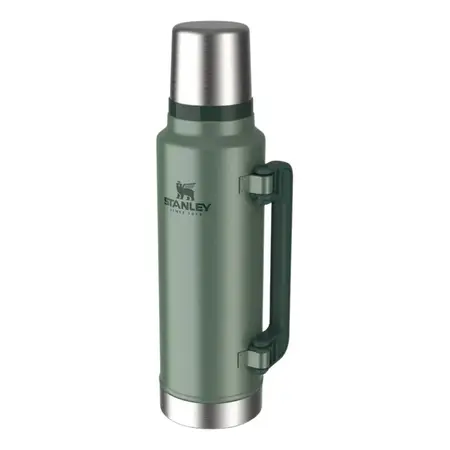 Termo Stanley Clásico Original 1.4ml C/ Tapón Cebador Y Tapa Verde