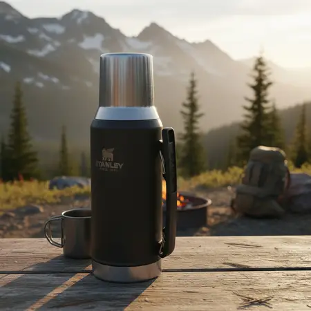 Termo Stanley Original Mate System Classic 1.2 Lts. Con Tapa Negro 2.0