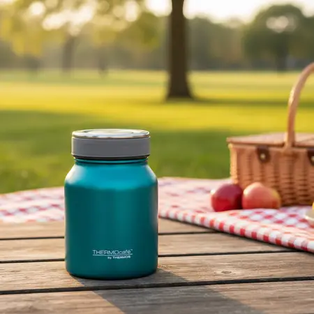 Termo Vianda Térmica Food Light Blue Ac Inox 500 Ml Thermos