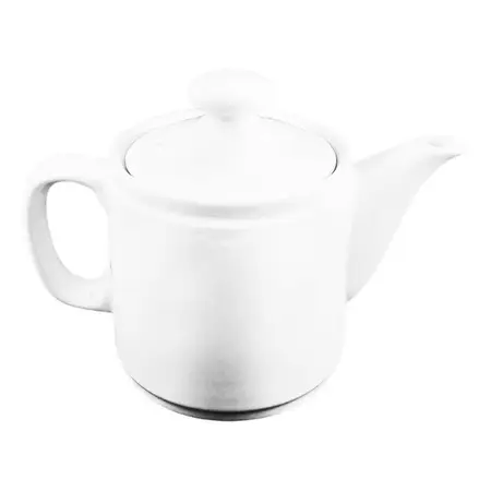 Tetera Cafetera Grande Porcelana Tsuji Linea 450 Con Tapa X1 Blanco