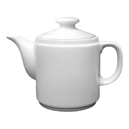 Tetera Porcelana 2 Personas Con Tapa 550 Ml X 1 Unidad Color Blanco