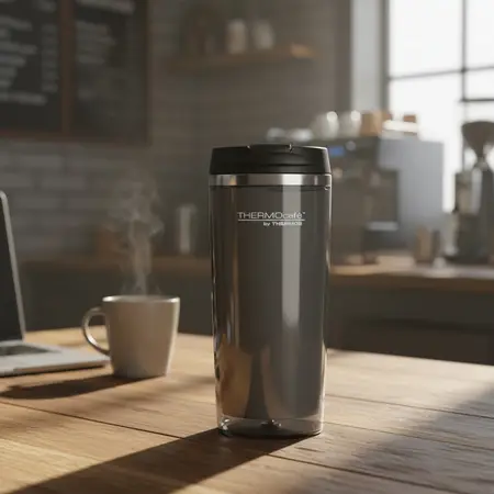 Thermos Vaso Térmico Vision Colores Acero Inox. 350 Ml Gris