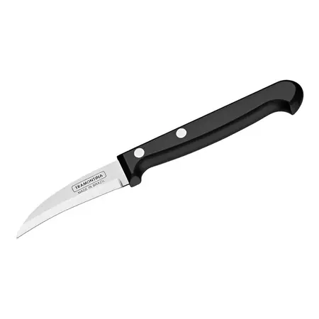Tramontina Cuchillo Cocina Legumbres Torneador 6,8cm Acero Inoxidable Ultracorte Color Negro