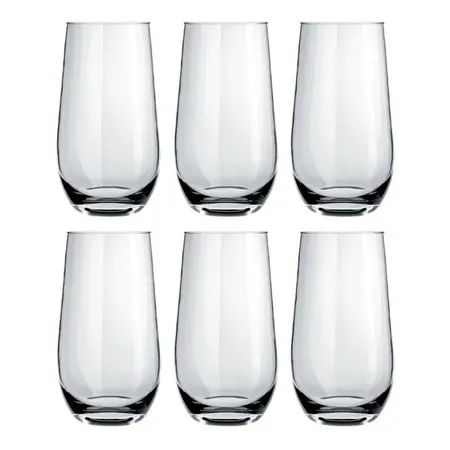 Vaso Alto Copón Super Dubai Mikonos Nadir Vidrio 530ml X6 Un Transparente