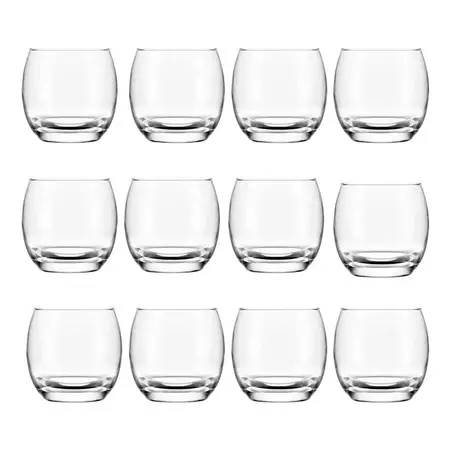 Vaso Aruba Copon Velas Nadir Vidrio Bar Whisky X 12 U. 345ml Transparente