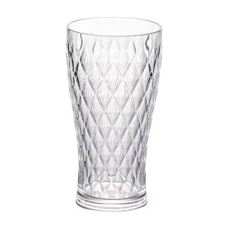 Vaso Carol Glamour De Acrilico Labrado 500ml Colores X1 Uni Transparente