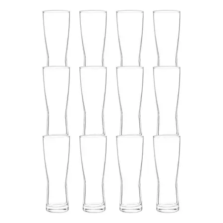 Vaso Cervecero Milan 391 Ml Trago Coctail Vidrio Cristar X12 Transparente