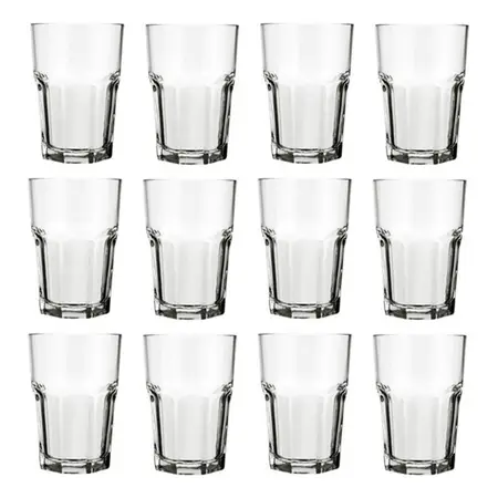 Vaso Facetado 410 Ml Bristol 2711 Nadir X 12 Unidades Cuo Transparente