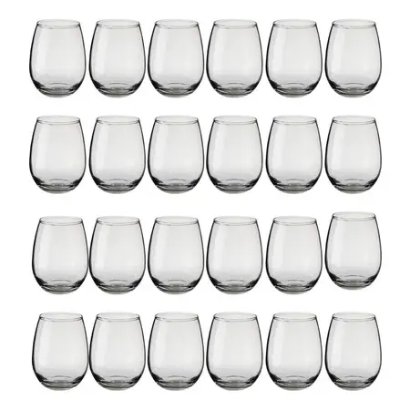 Vaso Gourmet Copa Sin Pie Rigolleau Vidrio 450 Ml X 24 Unid Transparente