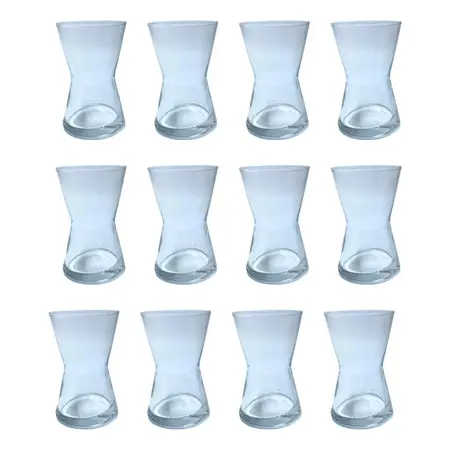 Vaso Jigger De Vidrio Para Cafe Velas Difusor 120ml Lav X12 Transparente