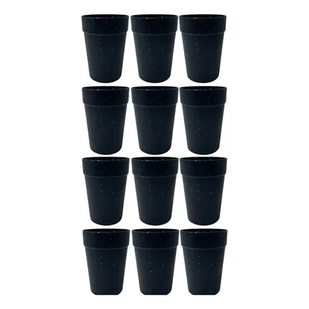 Vaso Plástico Linea Granito Carol De 420 Ml X12 Unid Cocina Negro