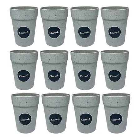 Vaso Plástico Linea Granito Carol De 420 Ml X12 Unid Cocina Tiza
