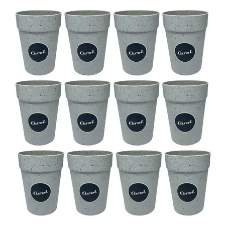 Vaso Plástico Linea Granito Carol De 420 Ml X12 Unid Cocina Tiza