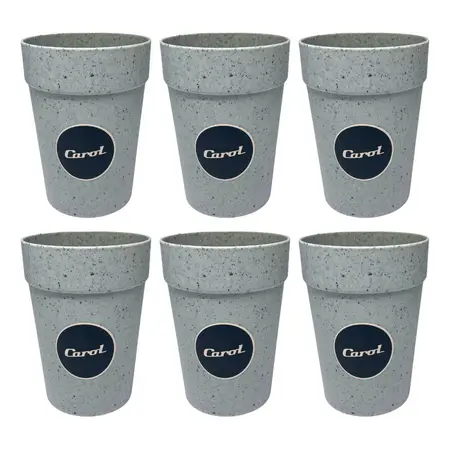 Vaso Plástico Linea Granito Carol De 420 Ml X6 Unid Cocina Tiza