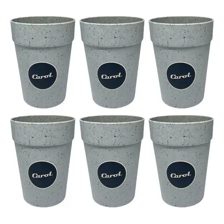Vaso Plástico Linea Granito Carol De 420 Ml X6 Unid Cocina Tiza