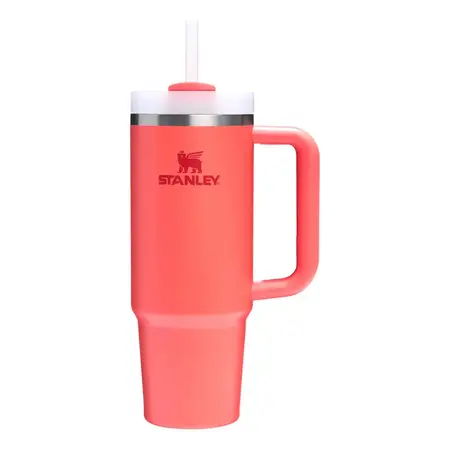 Vaso Quencher 887 Ml Vaso Térmico Con Bombilla Stanley Hot coral