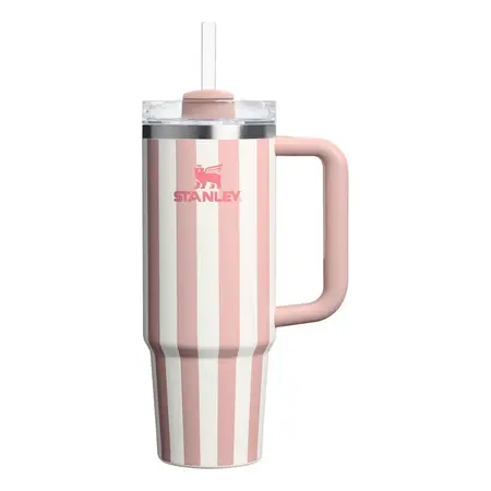Vaso Quencher 887 Ml Vaso Térmico Con Bombilla Stanley Peach Whip Cabana Gloss