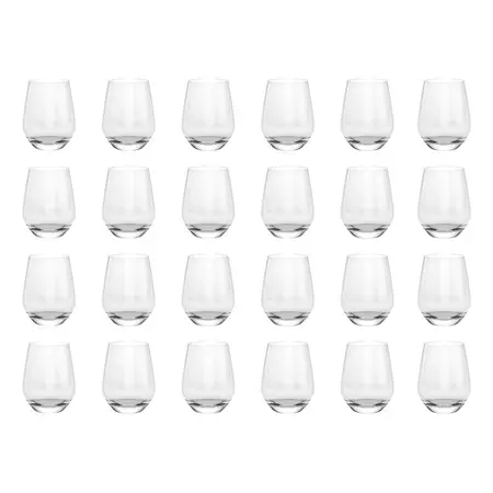 Vaso Sicilia Bajo 369ml Cristar Vidrio Colores Velas X24 Uni Transparente