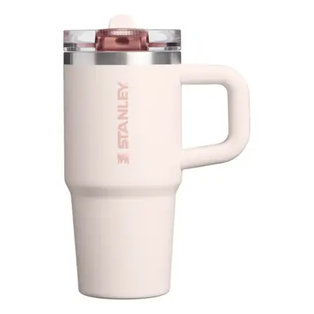 Vaso Stanley Quencher Protour Flip Straw Acero Inox | 591ml Rose Quartz Lisa