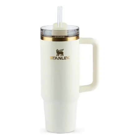 Vaso Térmico Con Bombilla Stanley Quencher H2.0 De 887 Ml Cream Moon