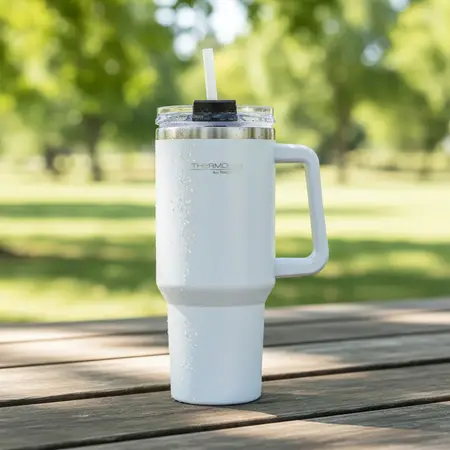 Vaso Térmico Dual 1.2 Litros Ac Inox Tapa Thermos Celeste