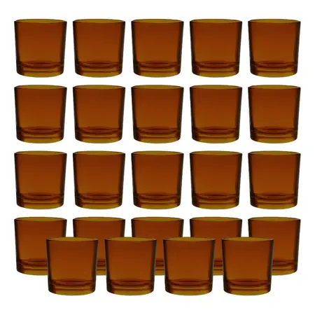 Vaso Tennessee Ambar Para Velas Cera Soja X24 Un | Rigolleau Ambar