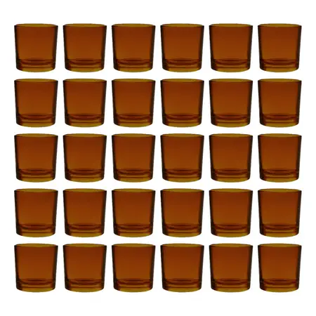 Vaso Tennessee Ambar Para Velas Cera Soja X48 Un | Rigolleau