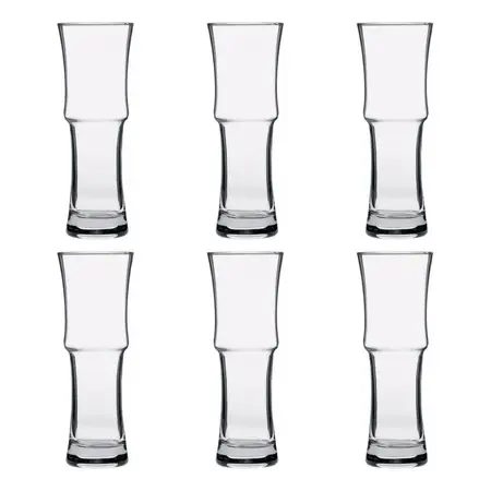 Vaso Trago Largo Napoli Libbey Cerveza 450cc Vidrio X6 Unid. - Transparente