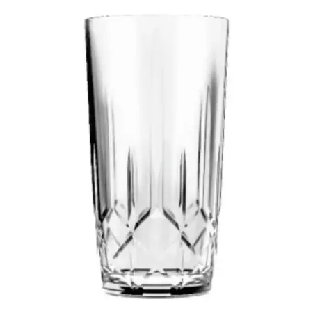Vaso Valencia Vidrio Labrado Jugo Trago Largo 395 Ml | Nadir Transparente