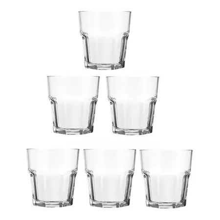 Vaso Vidrio Bristol 2511 Nadir Fasetado 320 Ml X 6 Unidades Transparente