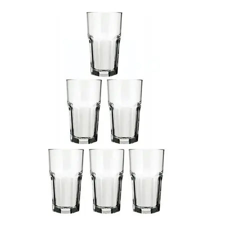 Vaso Vidrio Bristol 2611 Nadir Fasetado 340 Ml X 6 Unidades Transparente