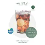 Vaso Vidrio Bristol 2911 Nadir Fasetado 520 Ml X 1unidad