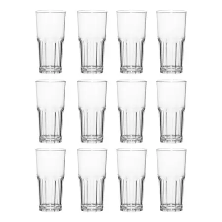 Vaso Vidrio Bristol 340 Ml Nadir Importado X 12 Unid /en Cuo - Transparente