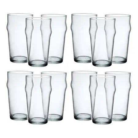 Vaso Vidrio Cerveza Pinta Stout 580 Ml Nonix X12 Un Templado Transparente
