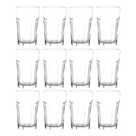 Vaso Vidrio Lisboa Cristar 292ml Facetado Simil 2711 X12 Uni