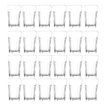 Vaso Vidrio Lisboa Cristar 292ml Facetado Simil 2711 X24 Uni - Transpaente