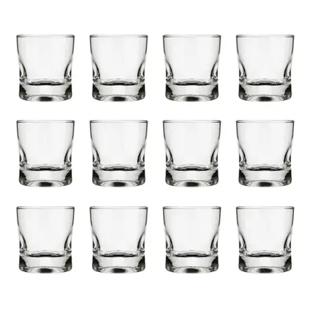 Vaso Whisky Amassadinho Rocks Vidrio Nadir 250ml X12 Unidad Transparente