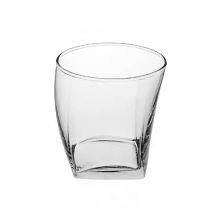 Vaso Whisky Bajo Onda Nadir Vidrio Para Velas Agua 310ml X1 - Transparente