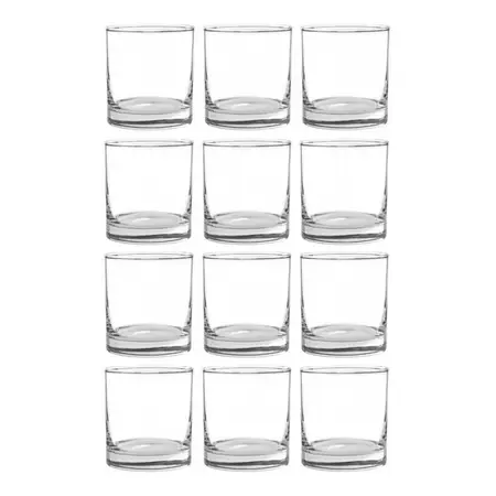 Vaso Whisky Cylinder Vidrio Nadir 320 Ml X 12 Unidad Transparente