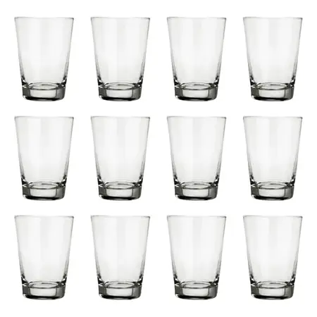 Vaso Whisky De Vidrio Nadir Conico Tragos Postre 220ml X12 U - Transparente
