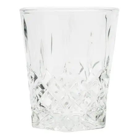 Vaso Whisky Vidrio Diamante Cristar 300ml Labrado X1 Velas - Transparente