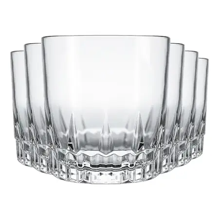 Vaso Whisky Vidrio Vegas 290 Ml Nadir Línea Rocks Pack X24 Transparente