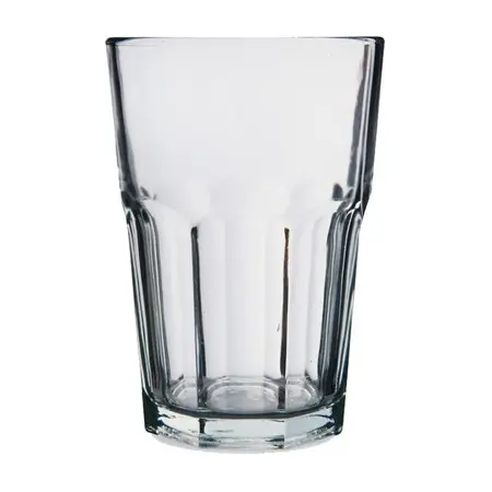 Vasos Vidrio Rigolleau Oslo Facetado Trago Largo 400ml X1 Un Transparente