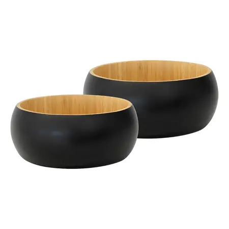X2 Ensaladeras Bambu Carol Negro
